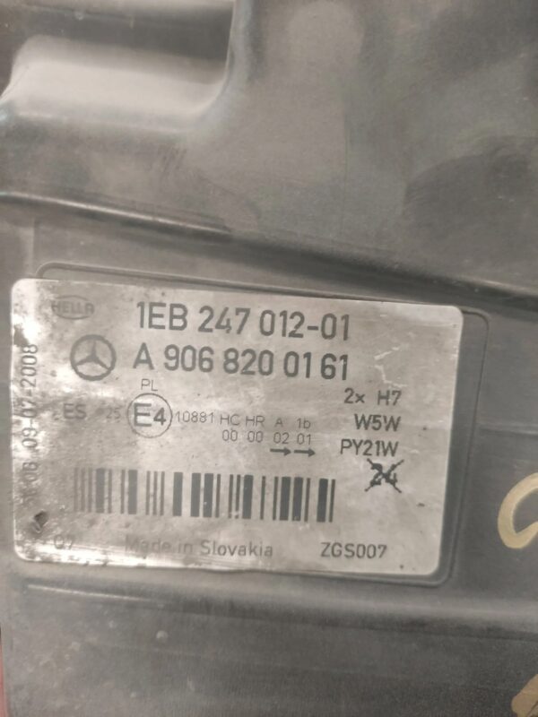 LAMPA PRZEDNIA LEWA SPRINTER W906 A9068200161