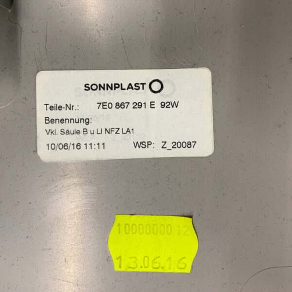 PANEL OSŁONA SŁUPKA B DOLNY LEWY 7E0867291E VOLKSWAGEN T6