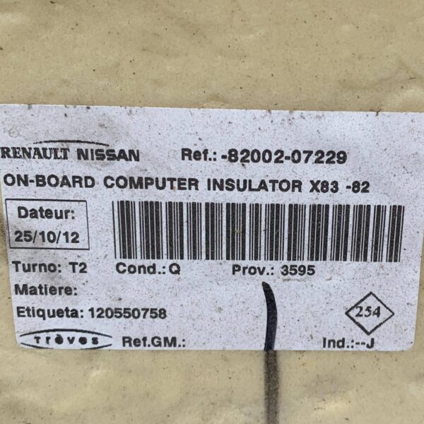 IZOLATOR KOMPUTERA POKŁADOWEGO 8200207229 RENAULT TRAFIC