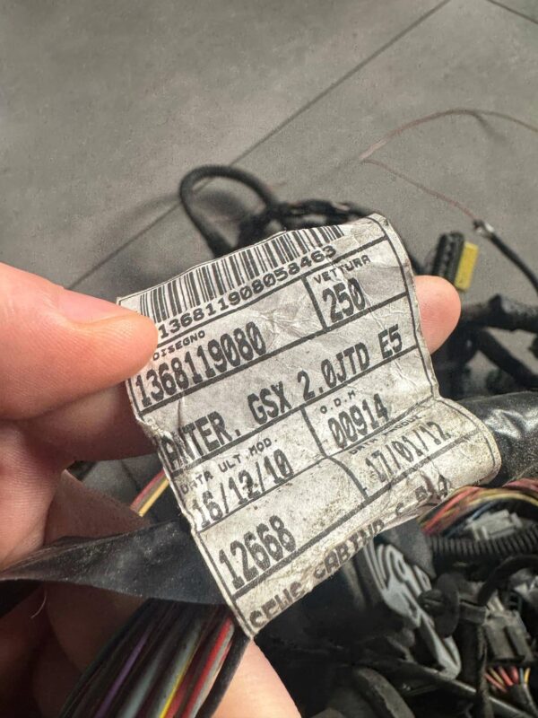 WIĄZKA KABINOWA DUCATO BOXER JUMPER 2.0 HDI EURO5 1368119080