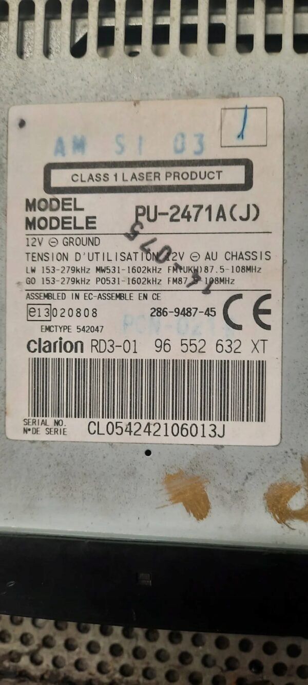 RADIOODTWARZACZ 96552632XT