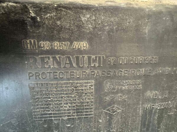 NADKOLE PRAWY PRZÓD CZĘŚĆ TYLNA RENAULT TRAFIC II 8200508353