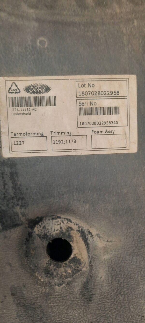 LEWA OSŁONA PŁYTA PODWOZIA FORD COURIER JT7611132AC