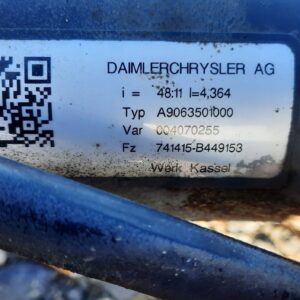 BELKA DYFER SPRINTER 906 A9063501000